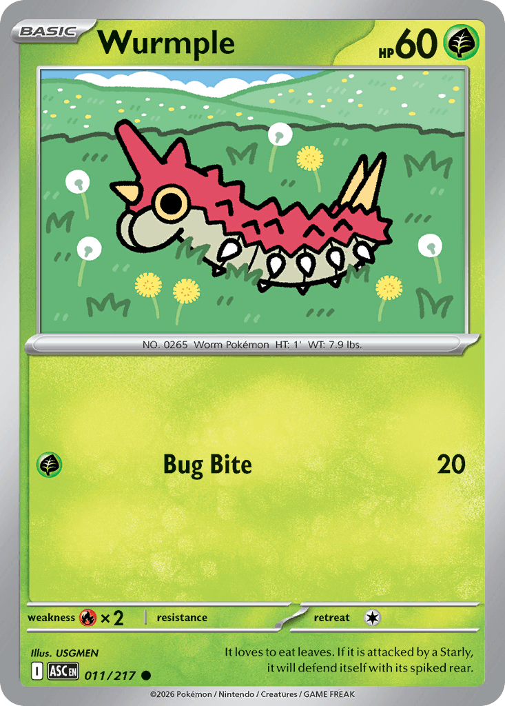Wurmple (Energy Symbol Pattern) Ascended Heroes #11