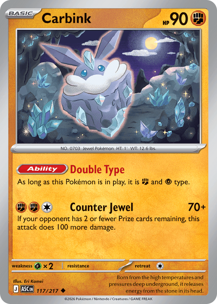 Carbink - 117/217 (Energy Symbol Pattern) Ascended Heroes #117