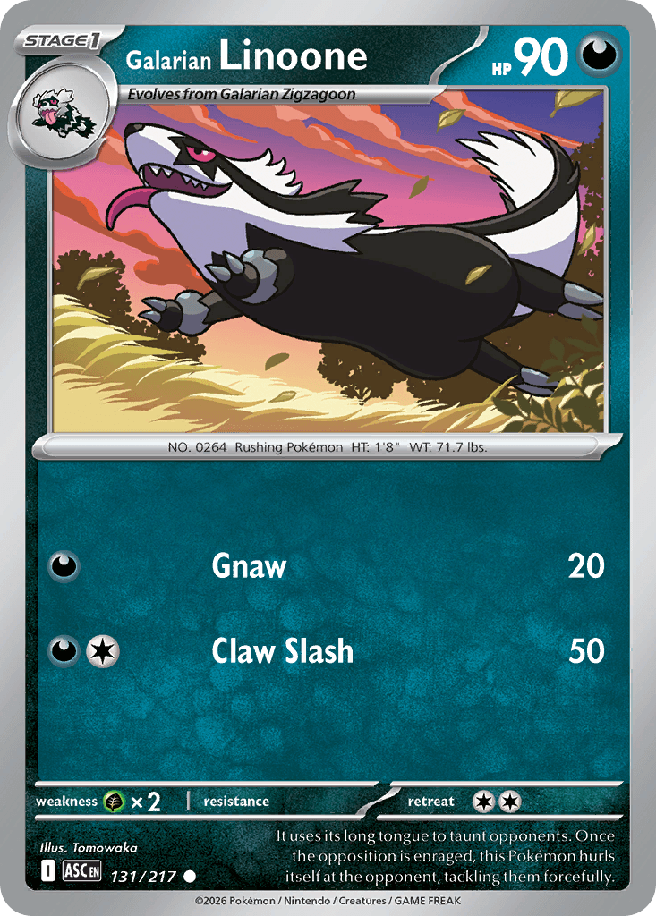 Galarian Linoone (Dusk Ball) Ascended Heroes #131