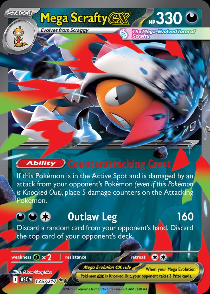 Mega Scrafty ex Ascended Heroes #135