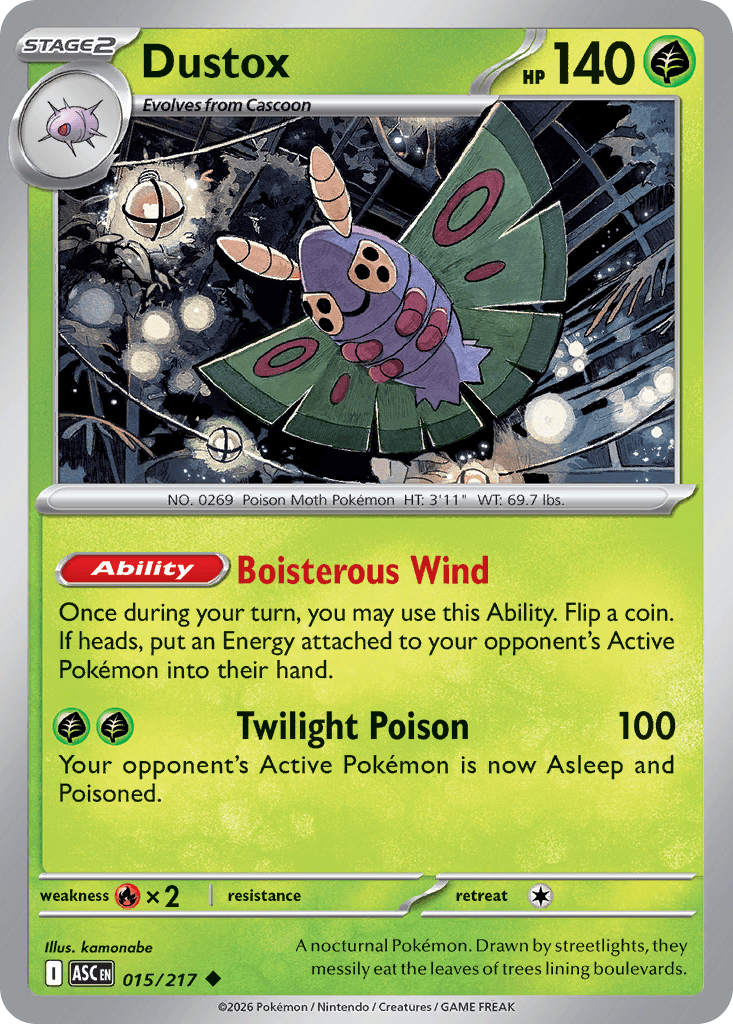 Dustox - 015/217 (Energy Symbol Pattern) Ascended Heroes #15