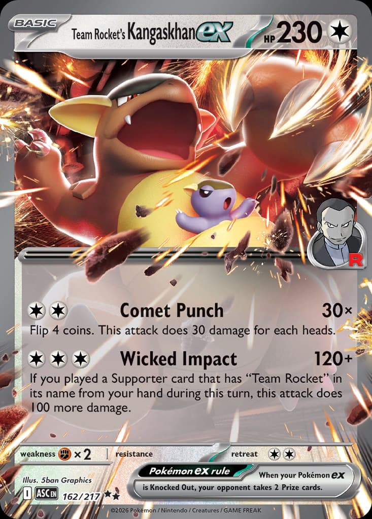 Team Rocket's Kangaskhan ex Ascended Heroes #162