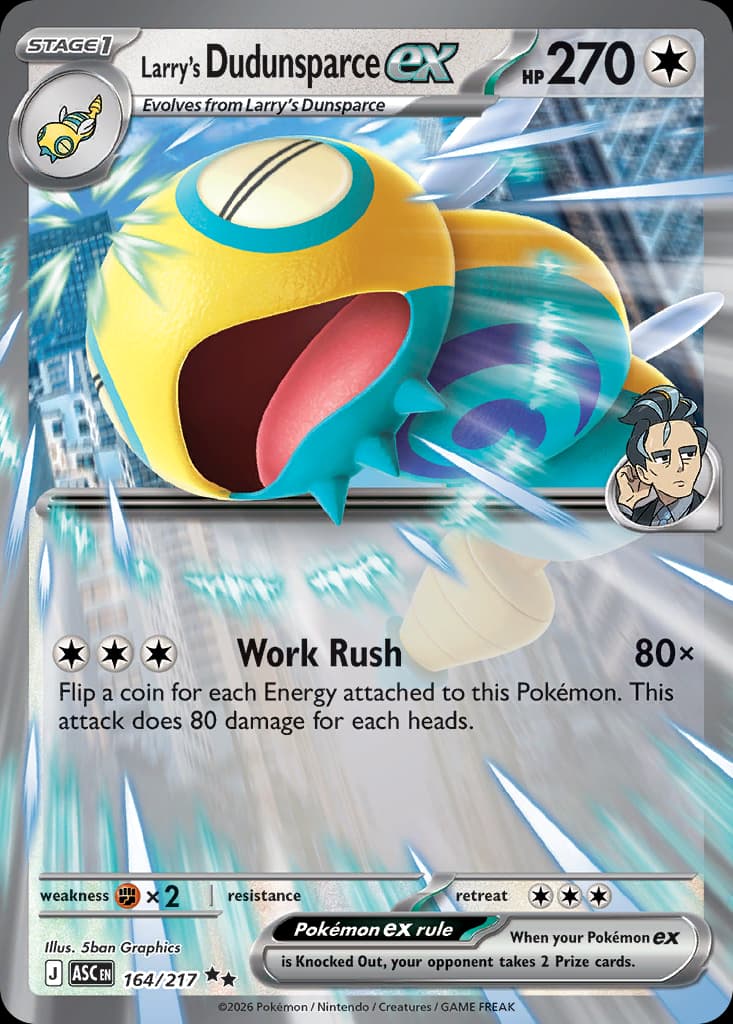 Larry's Dudunsparce ex Ascended Heroes #164