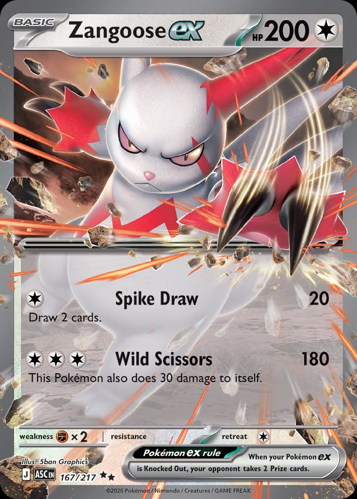 Zangoose ex Ascended Heroes #167