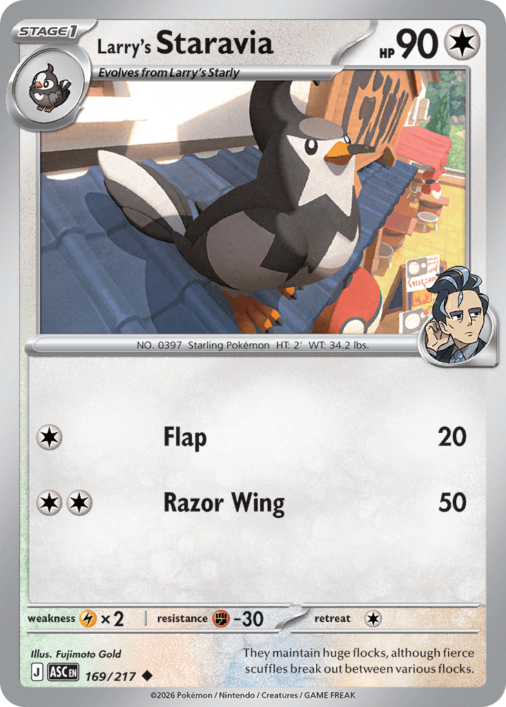 Larry's Staravia (Energy Symbol Pattern) Ascended Heroes #169