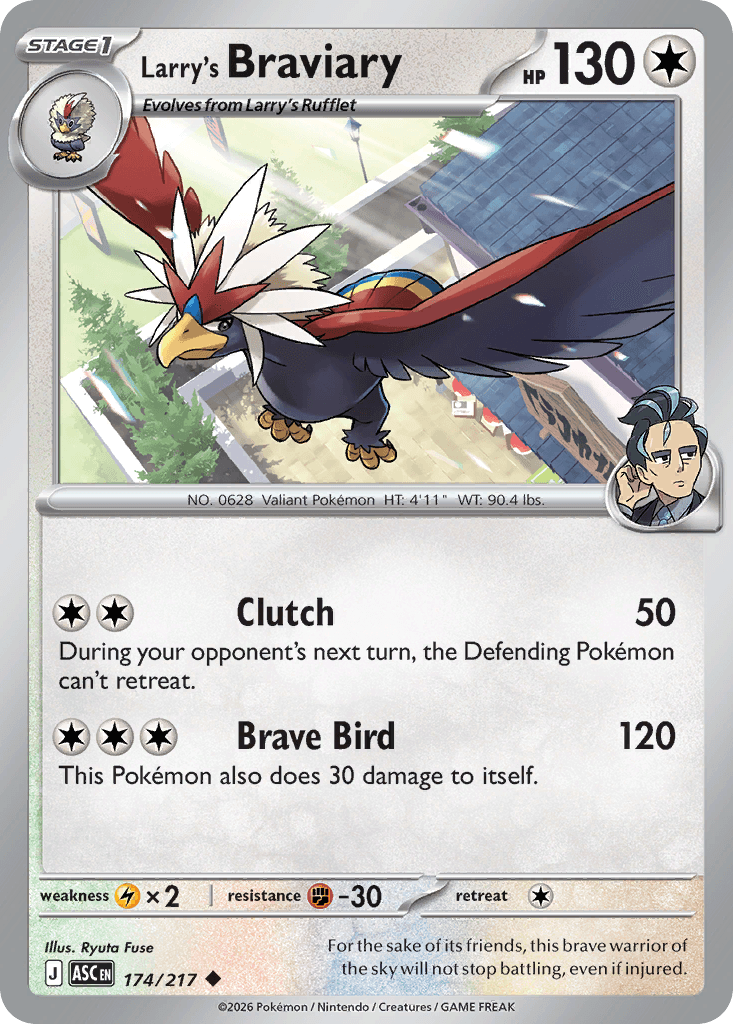 Larry's Braviary (Energy Symbol Pattern) Ascended Heroes #174