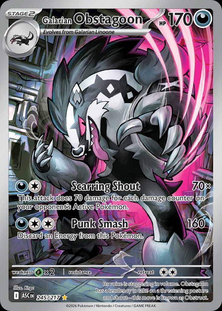 Galarian Obstagoon Ascended Heroes #245