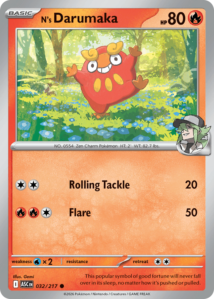N's Darumaka (Poke Ball) Ascended Heroes #32