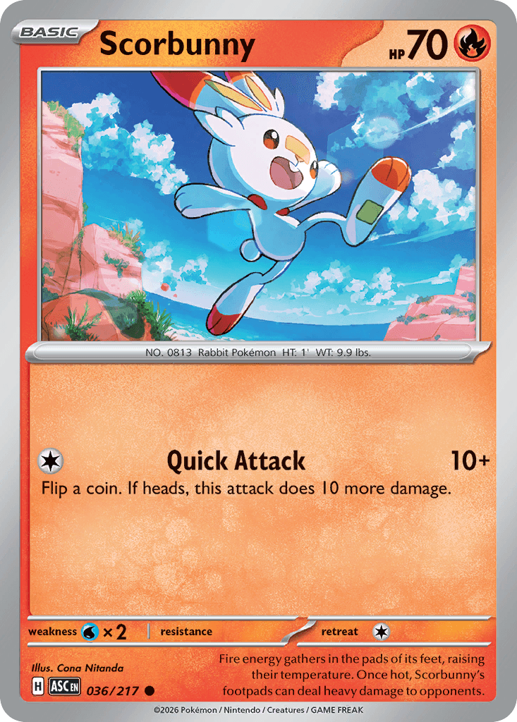 Scorbunny - 036/217 (Friend Ball) Ascended Heroes #36