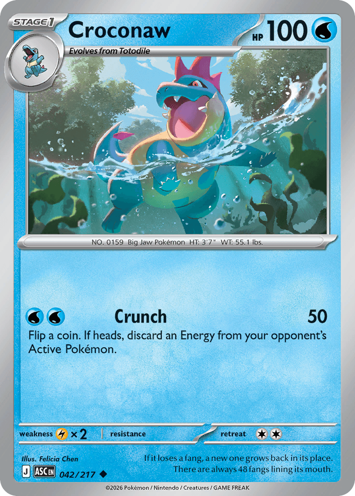 Croconaw (Energy Symbol Pattern) Ascended Heroes #42