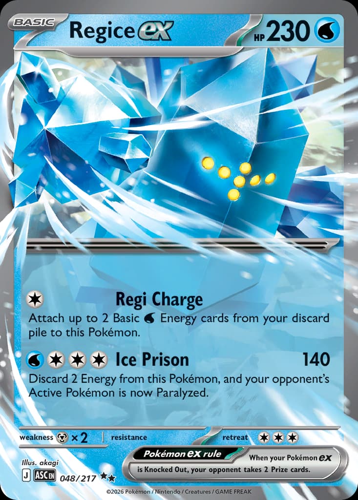 Regice ex Ascended Heroes #48
