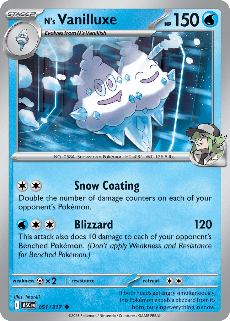 N's Vanilluxe (Energy Symbol Pattern) Ascended Heroes #51