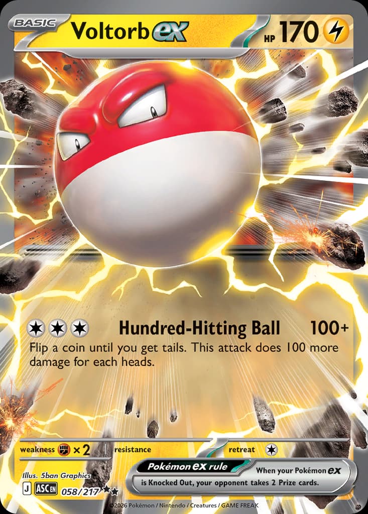 Voltorb ex Ascended Heroes #58