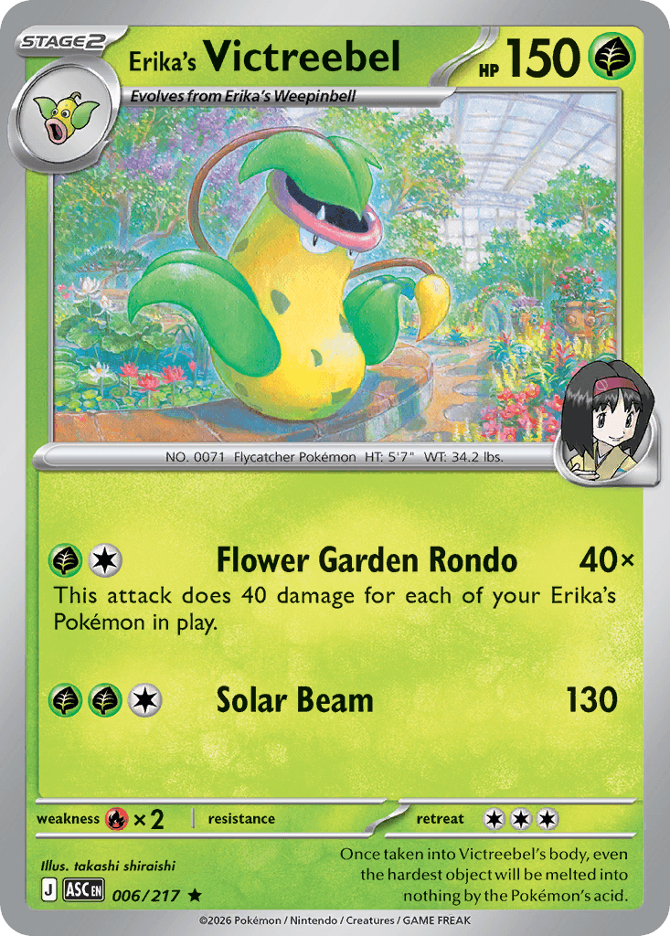 Erika's Victreebel (Energy Symbol Pattern) Ascended Heroes #6