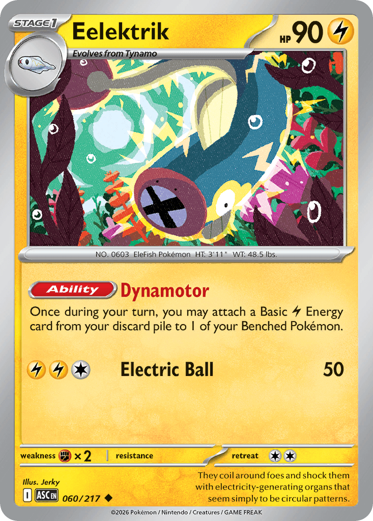 Eelektrik (Energy Symbol Pattern) Ascended Heroes #60