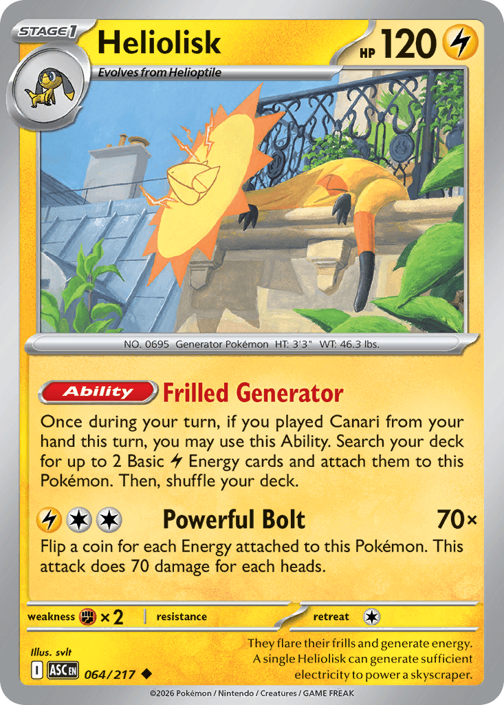 Heliolisk - 064/217 (Energy Symbol Pattern) Ascended Heroes #64