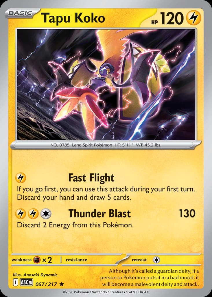 Tapu Koko (Energy Symbol Pattern) Ascended Heroes #67