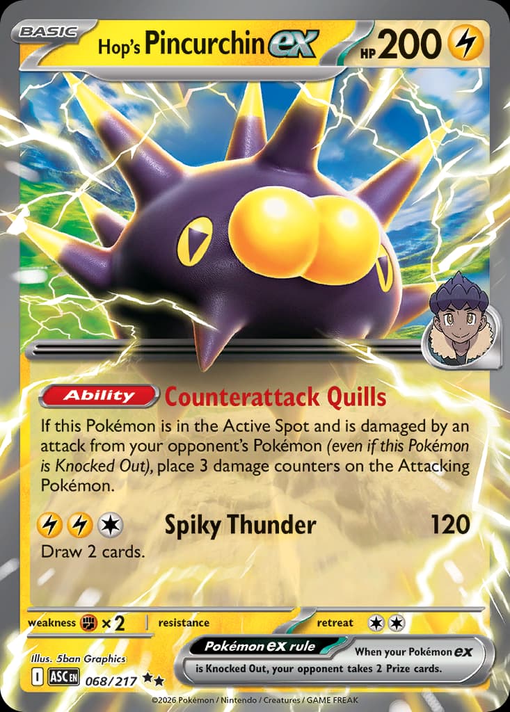 Hop's Pincurchin ex Ascended Heroes #68