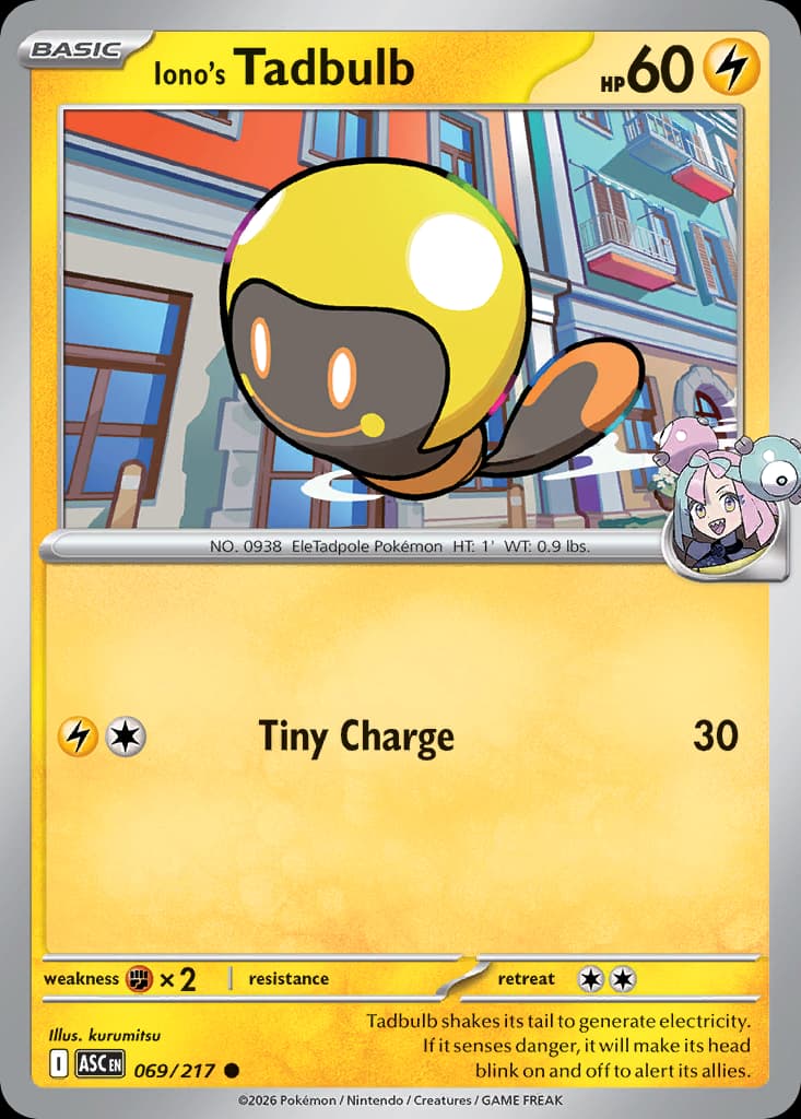 Iono's Tadbulb (Energy Symbol Pattern) Ascended Heroes #69