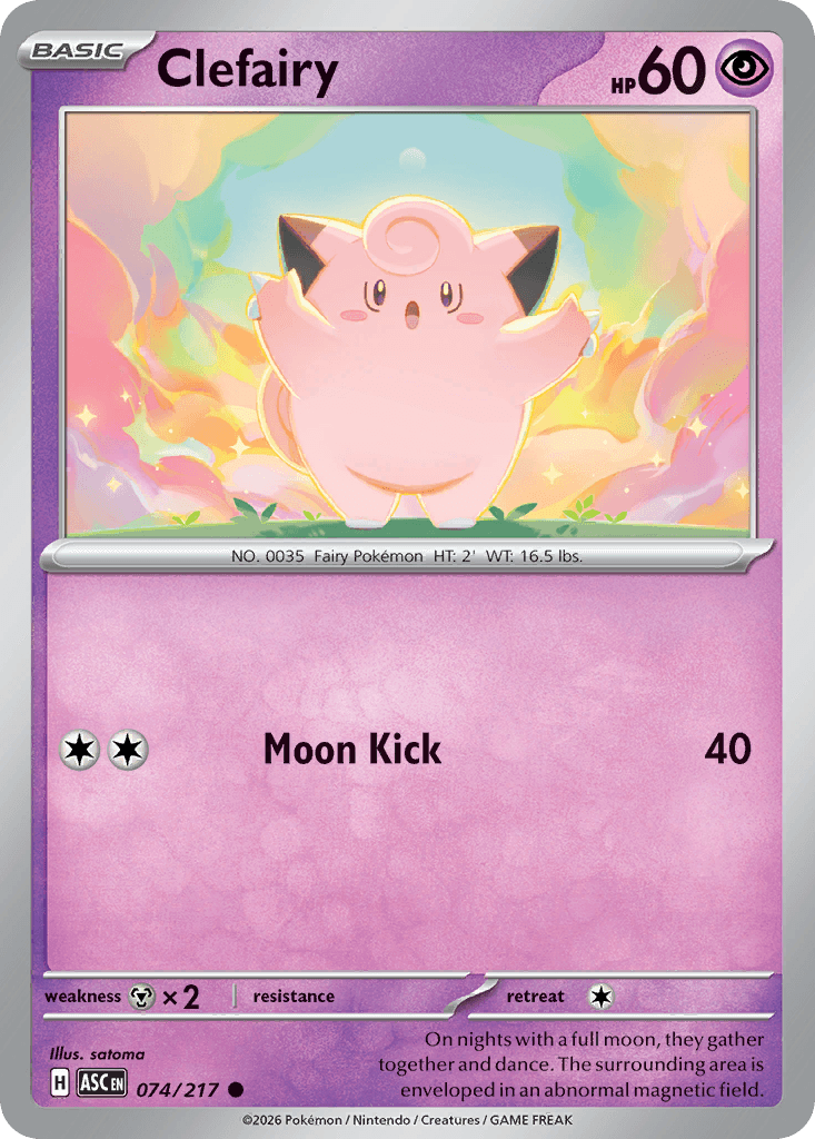 Clefairy (Love Ball) Ascended Heroes #74