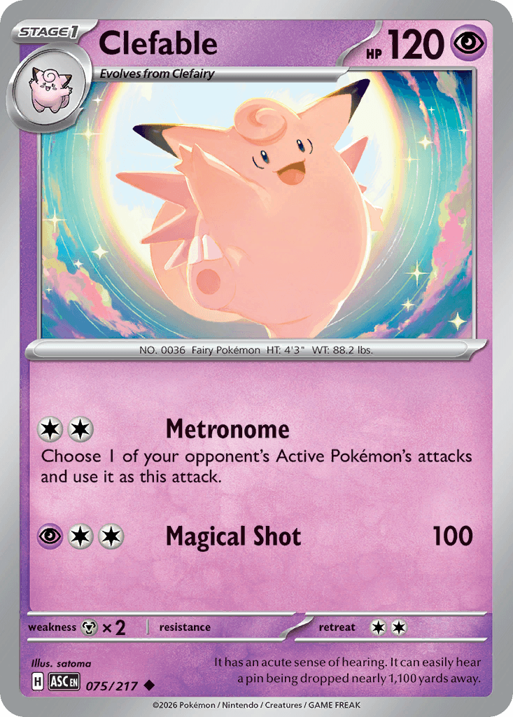 Clefable (Love Ball) Ascended Heroes #75