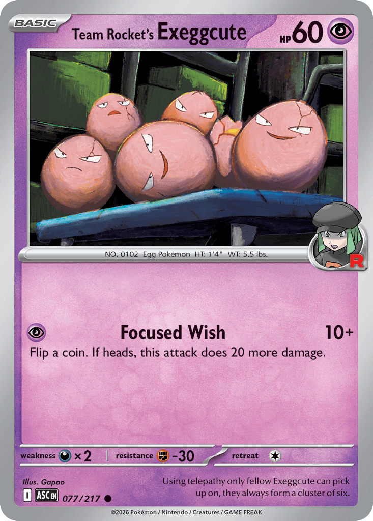Team Rocket's Exeggcute (Team Rocket) Ascended Heroes #77
