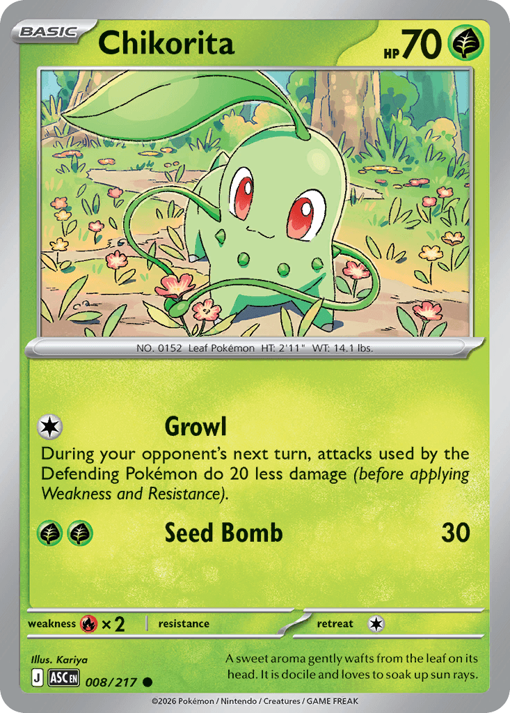 Chikorita (Energy Symbol Pattern) Ascended Heroes #8