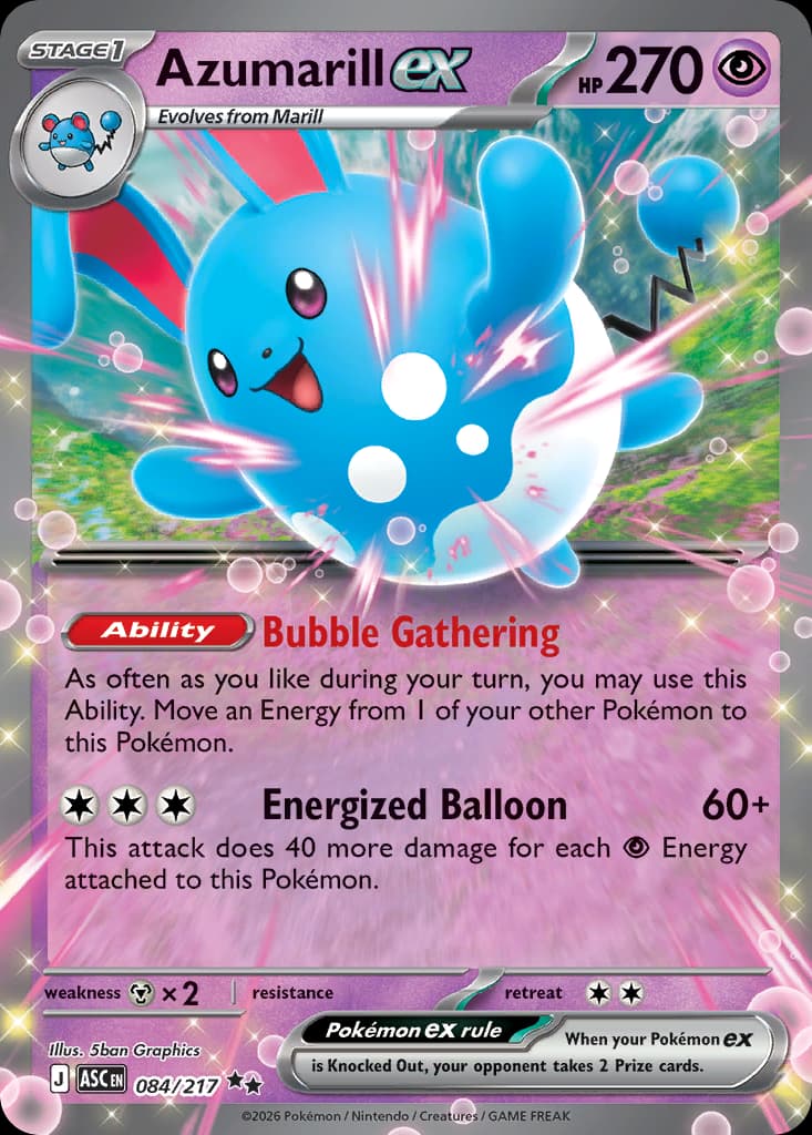 Azumarill ex Ascended Heroes #84