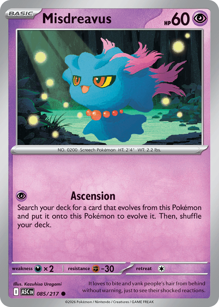 Misdreavus - 085/217 (Dusk Ball) Ascended Heroes #85