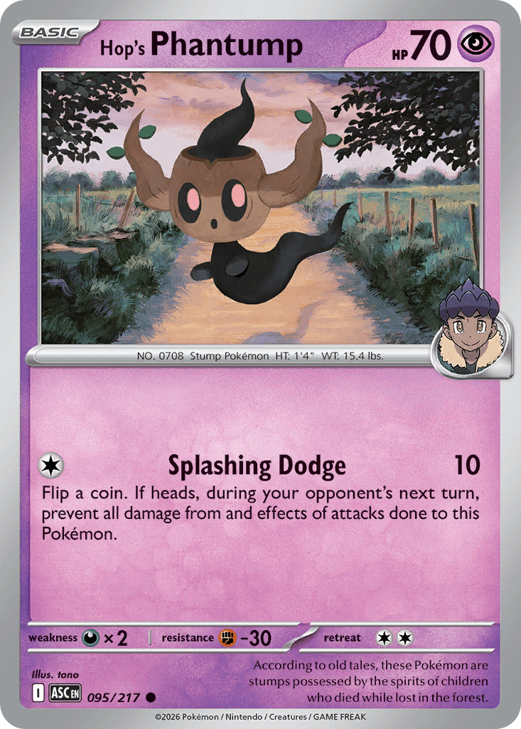 Hop's Phantump (Poke Ball) Ascended Heroes #95
