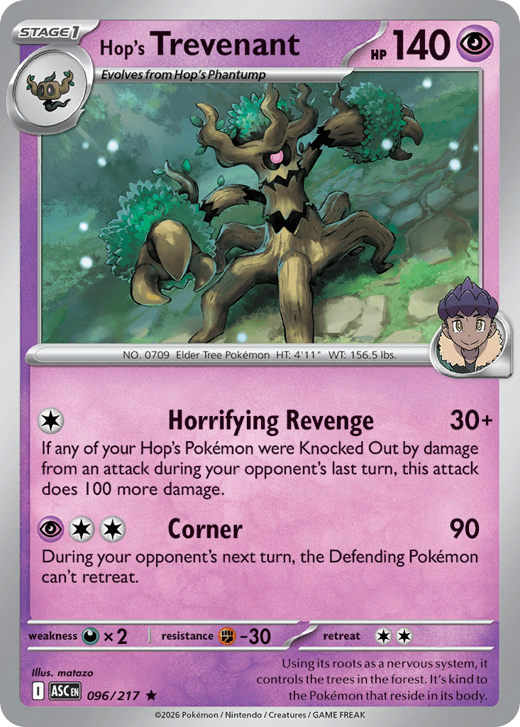 Hop's Trevenant - 096/217 (Poke Ball) Ascended Heroes #96