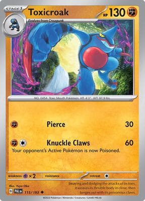 Toxicroak Paldea Evolved #115