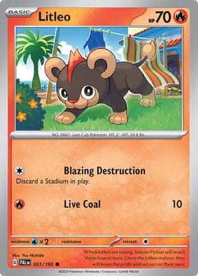 Litleo Paldea Evolved #31