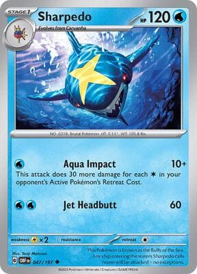 Sharpedo Obsidian Flames #47