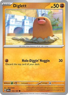 Diglett Obsidian Flames #103