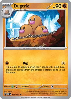 Dugtrio Obsidian Flames #104