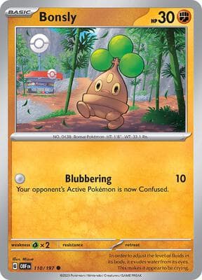 Bonsly Obsidian Flames #110