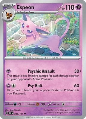 Espeon Obsidian Flames #86