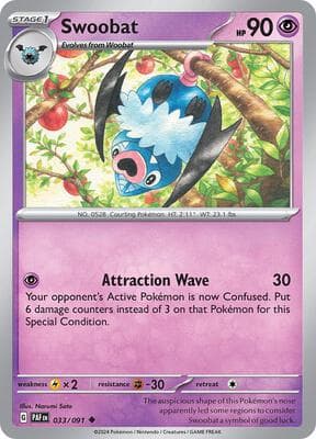 Swoobat Paldean Fates #33