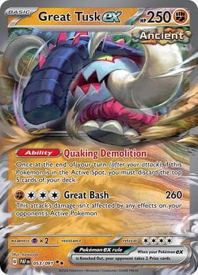 Great Tusk ex Paldean Fates #53
