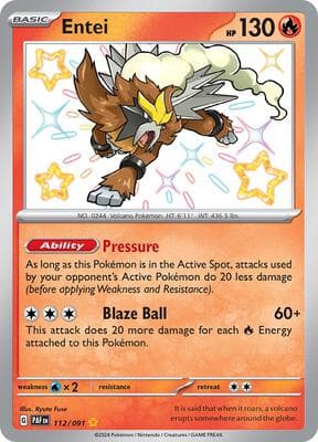Entei Paldean Fates #112