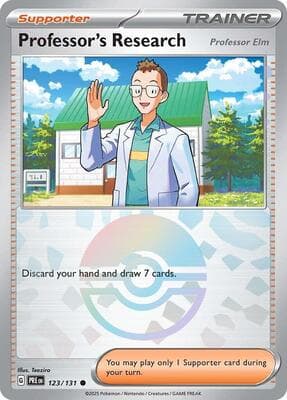 Professor's Research [Professor Elm] (Poke Ball Pattern) Prismatic Evolutions #123