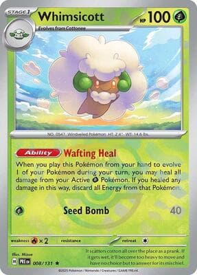 Whimsicott · Master Ball Pattern Prismatic Evolutions #8