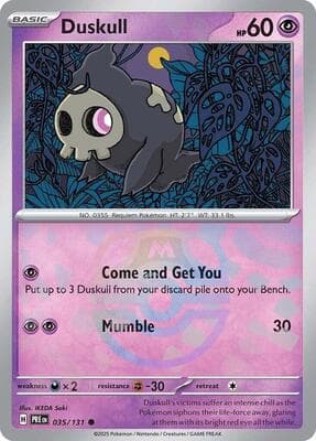 Duskull (Master Ball Pattern) Prismatic Evolutions #35