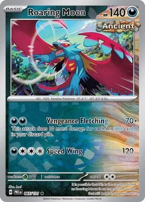 Roaring Moon · Master Ball Pattern Prismatic Evolutions #65