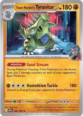 Team Rocket's Tyranitar Destined Rivals #96
