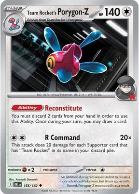 Team Rocket's Porygon-Z Destined Rivals #155