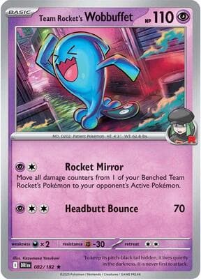 Team Rocket's Wobbuffet Destined Rivals #82