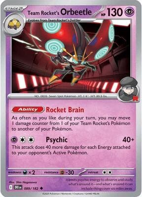 Team Rocket's Orbeetle Destined Rivals #89