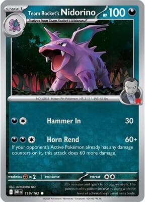Team Rocket's Nidorino Destined Rivals #118